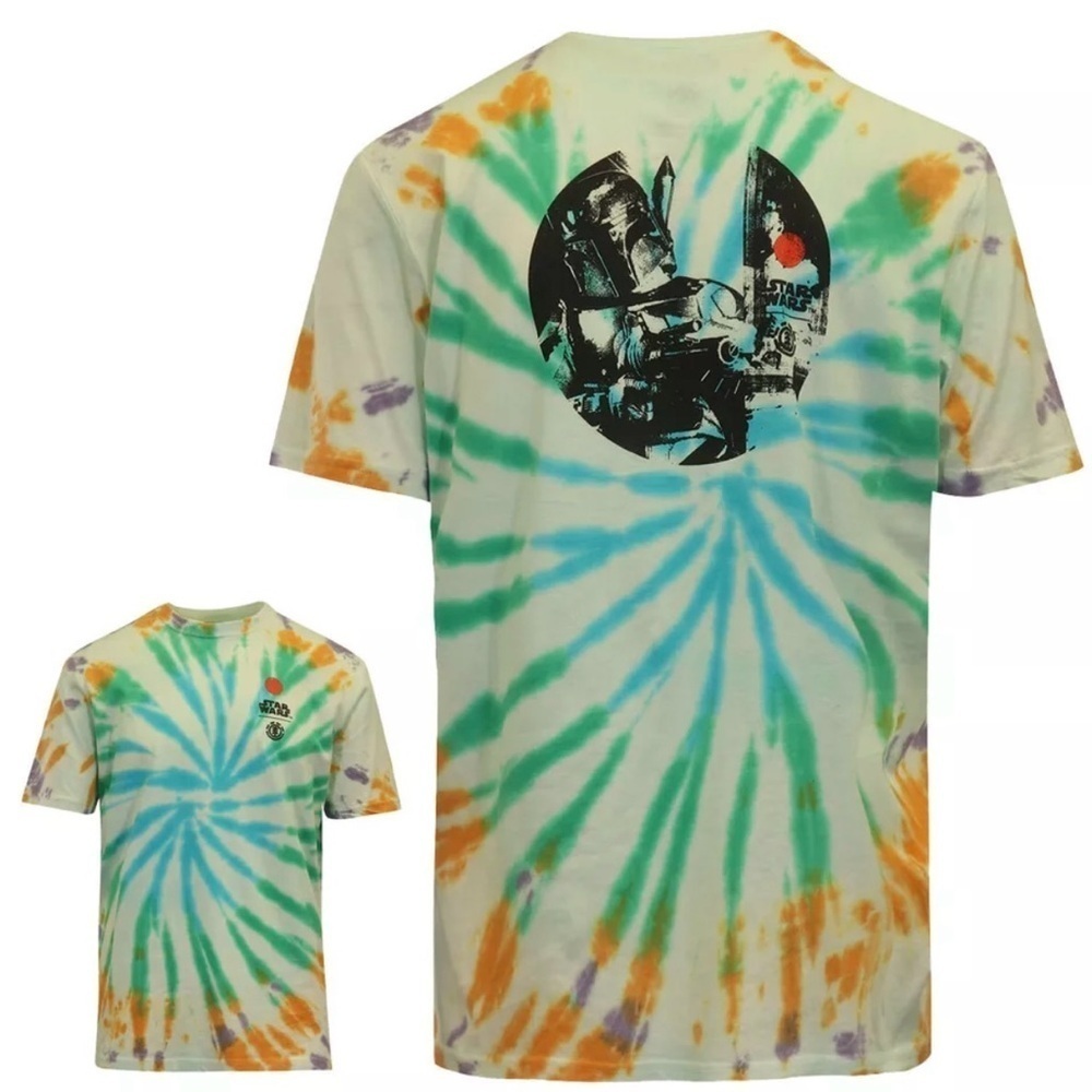 Element x Star Wars Men's T-Shirt White Multicolor Tie-Dye Size S/P​​​​​​